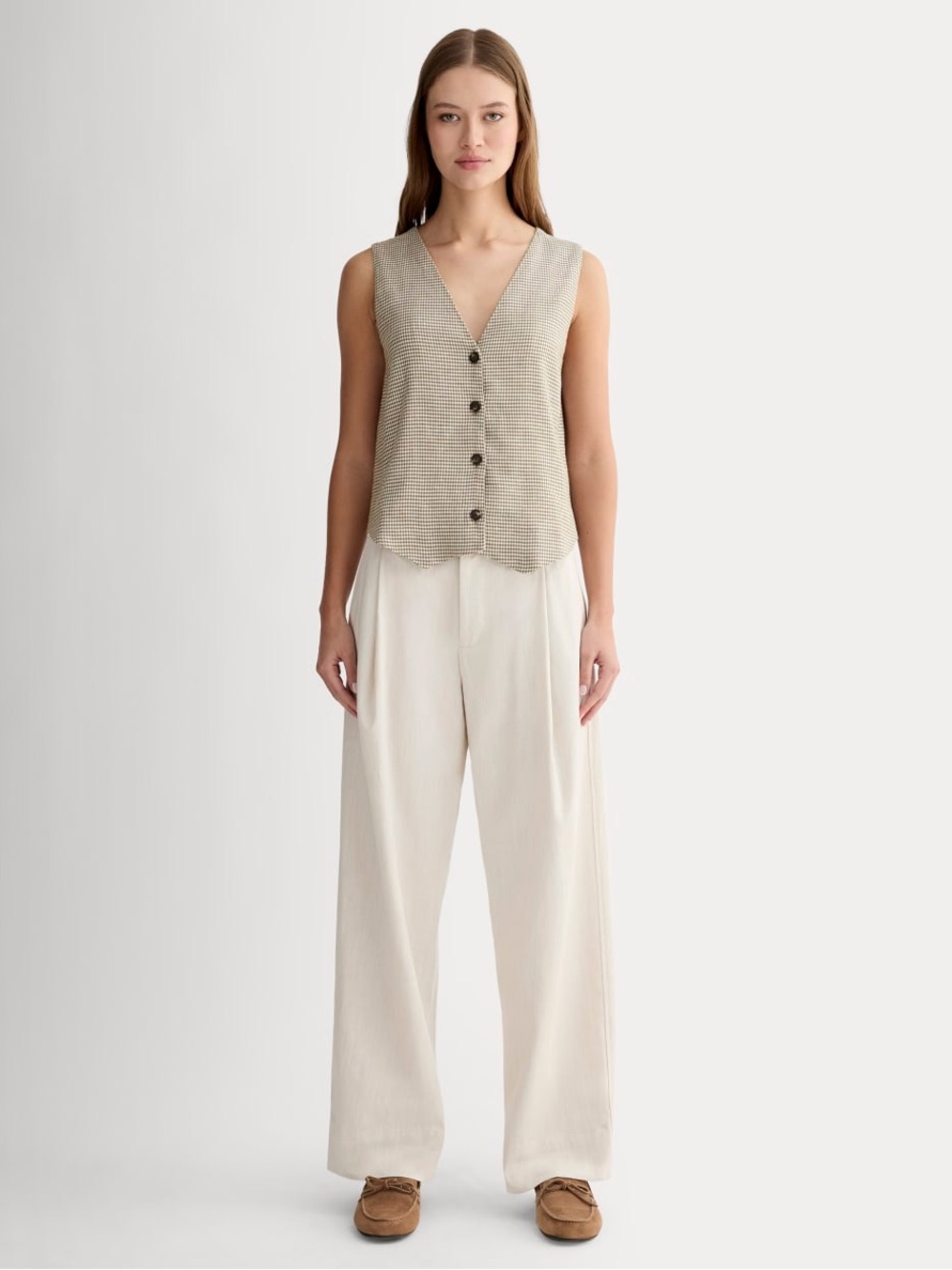 Everlane the Vest in Stretch Linen NWOT - Picture 4 of 14